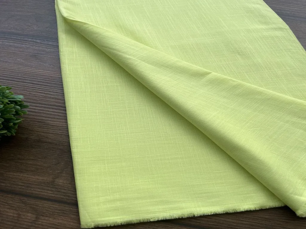 Neon Green Plain Linen Fabric (Wholesale)