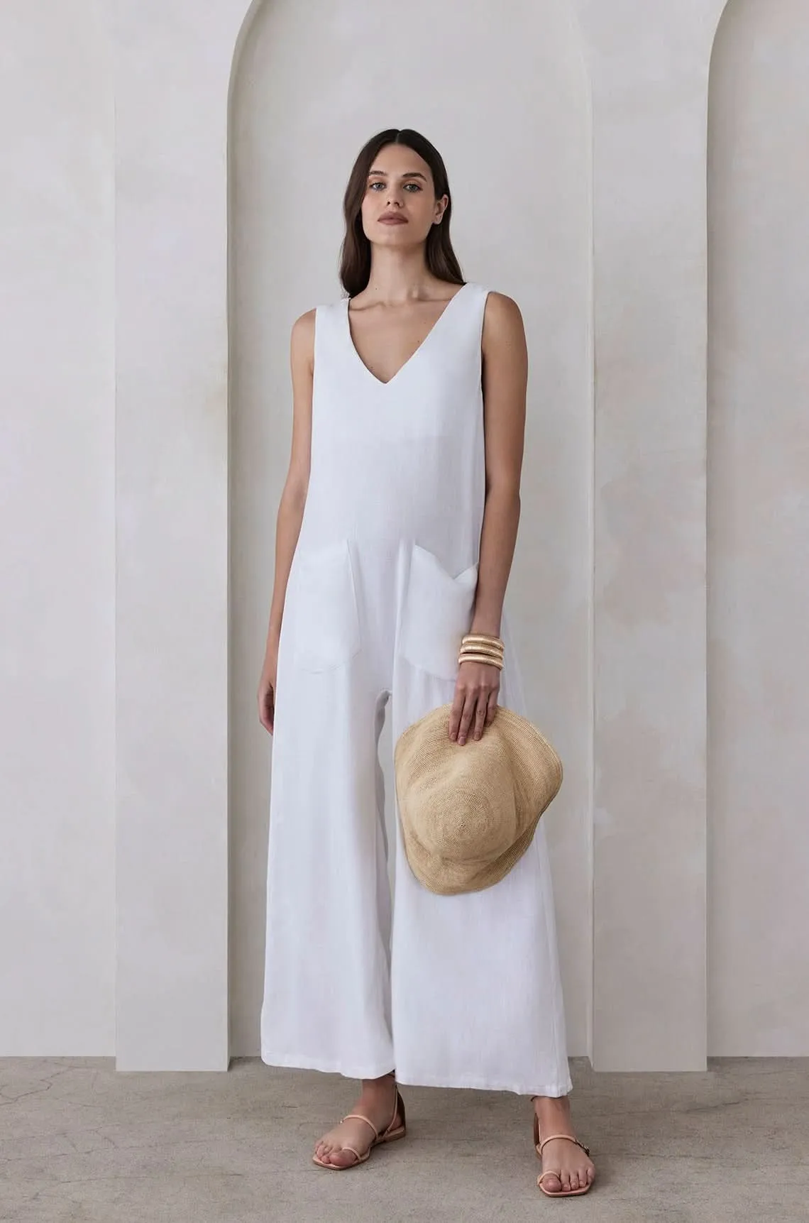 Oversized Linen Jumpsuit