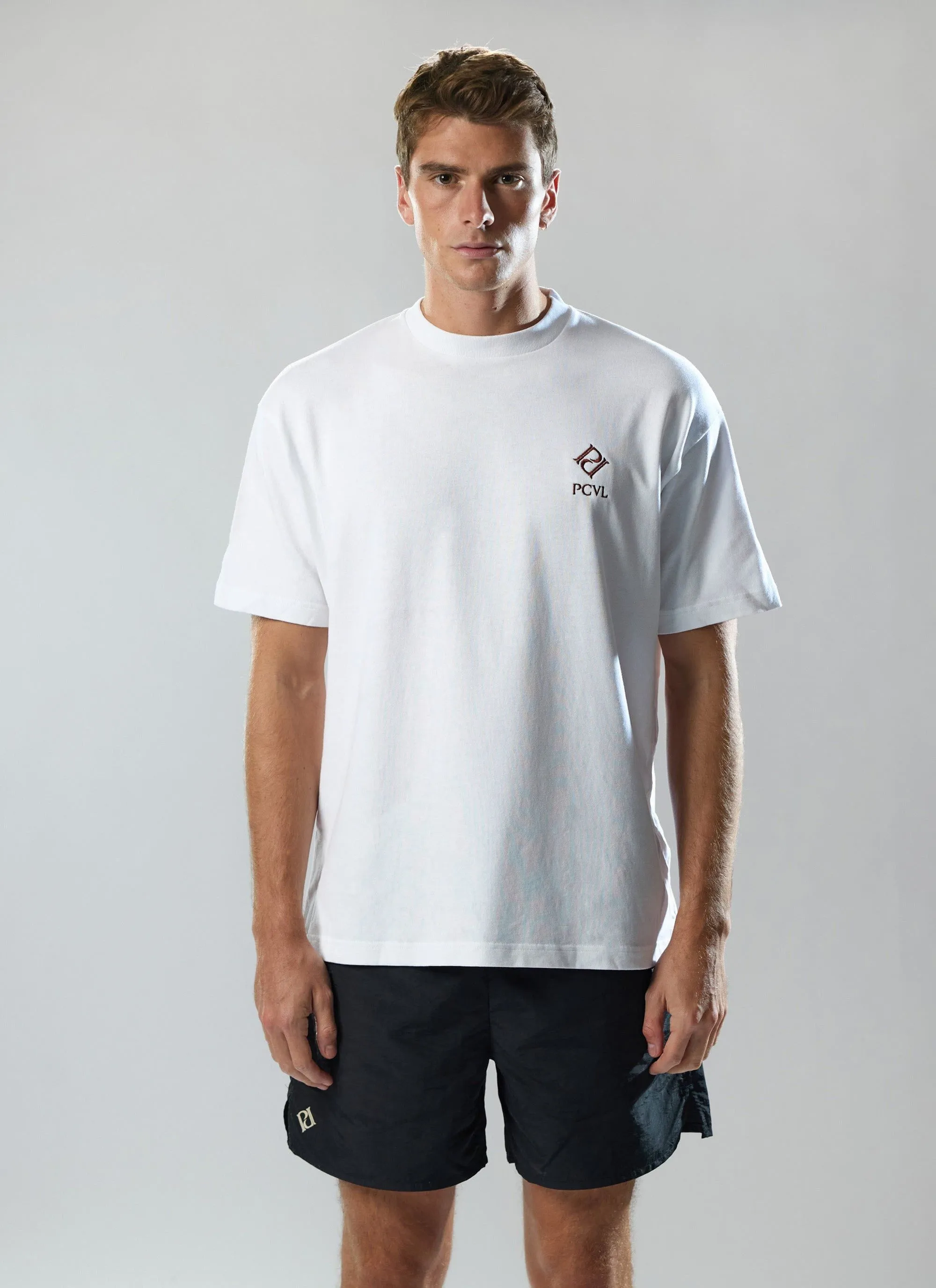 PCVL Oranges Oversized T Shirt | Cotton | White