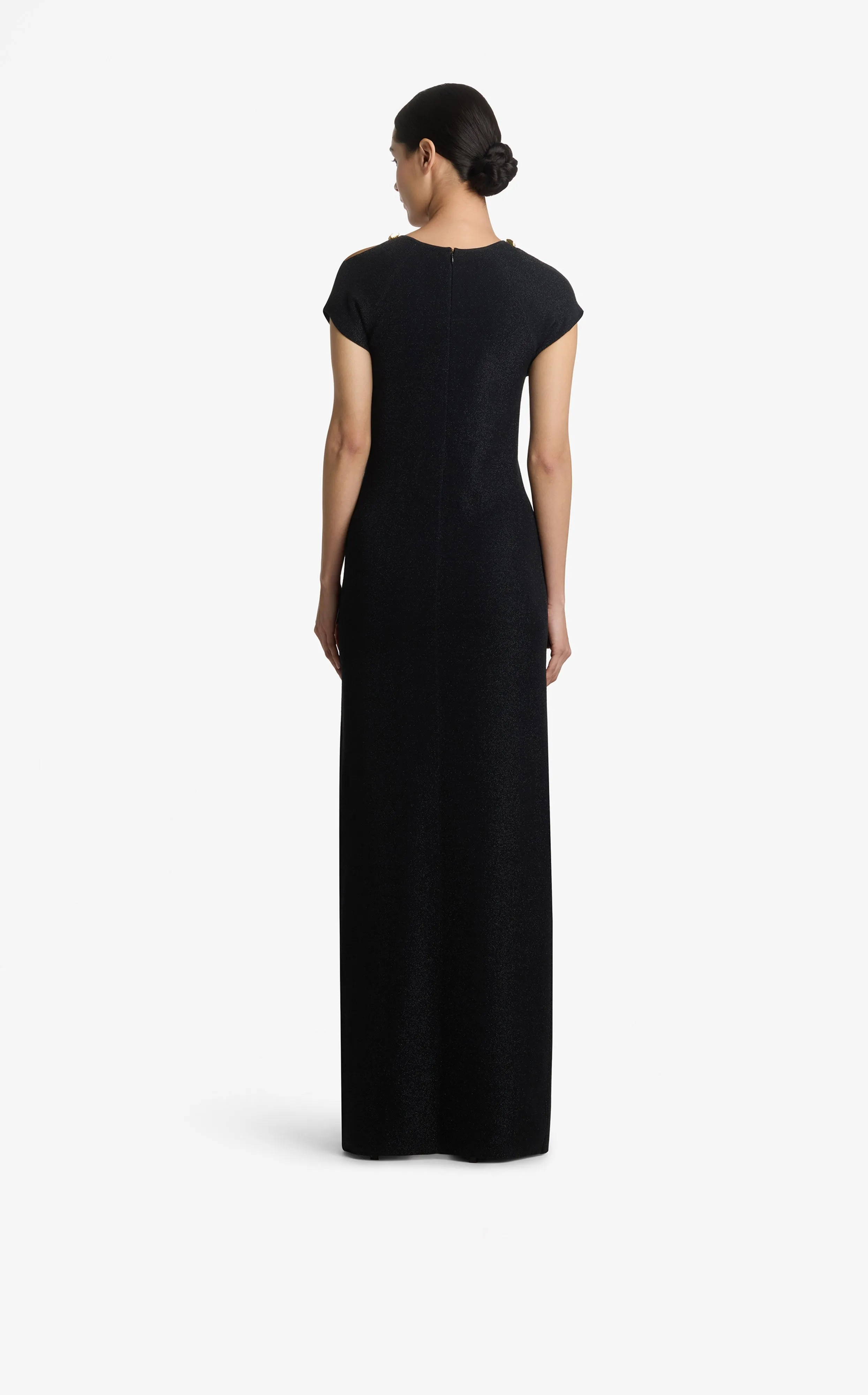 Pique Knit Lurex Gown