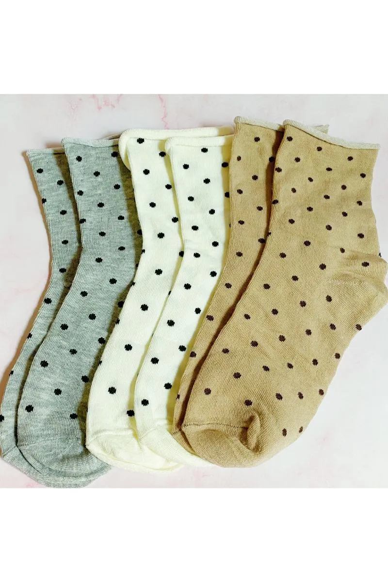 Polka Dot Socks Set Of 3 Pairs