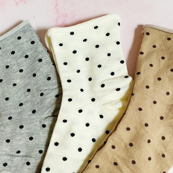 Polka Dot Socks Set Of 3 Pairs