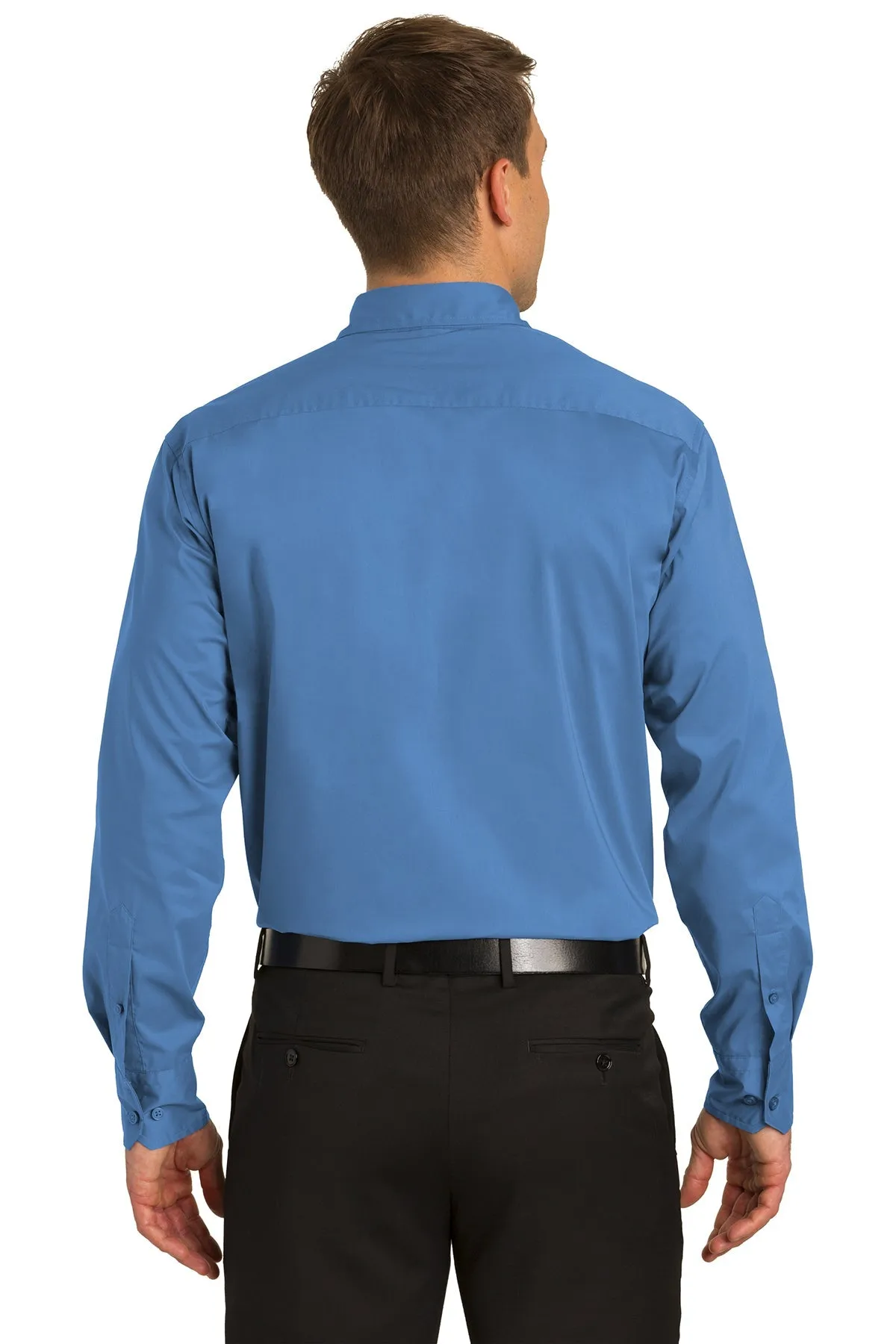 Port Authority Custom Stretch Poplin Shirts, Moonlight Blue