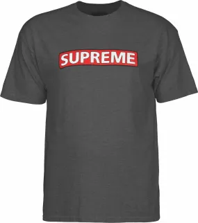 Powell Peralta - Supreme Tee Charcoal Heather