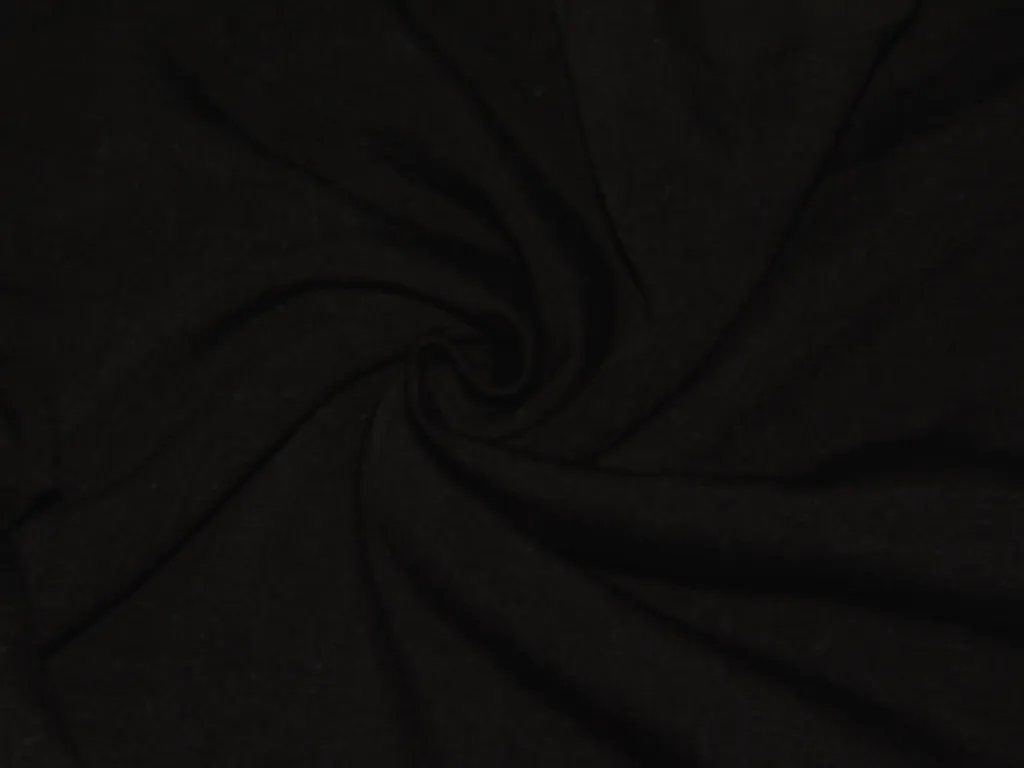 Precut of 0.5 Meter Jet Black Plain Thick Self Cotton Jacquard Fabric