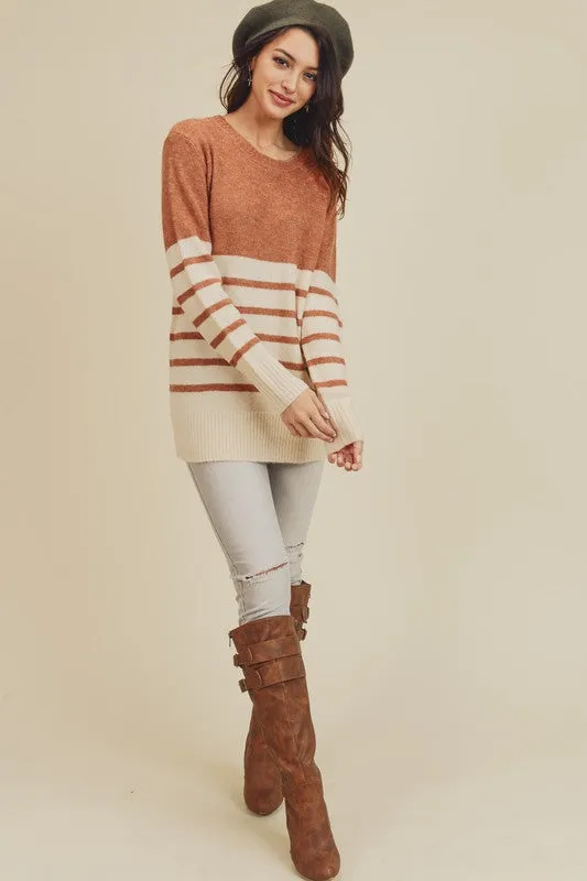 Rust Stripe Sweater