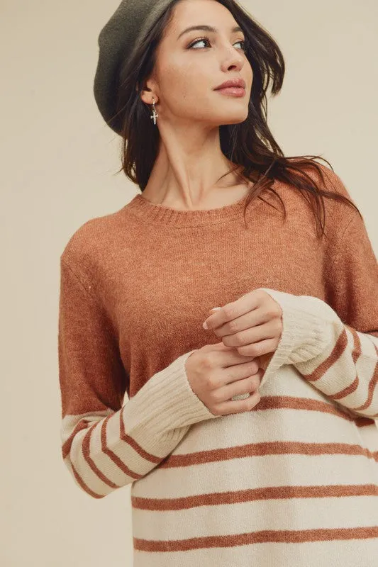 Rust Stripe Sweater