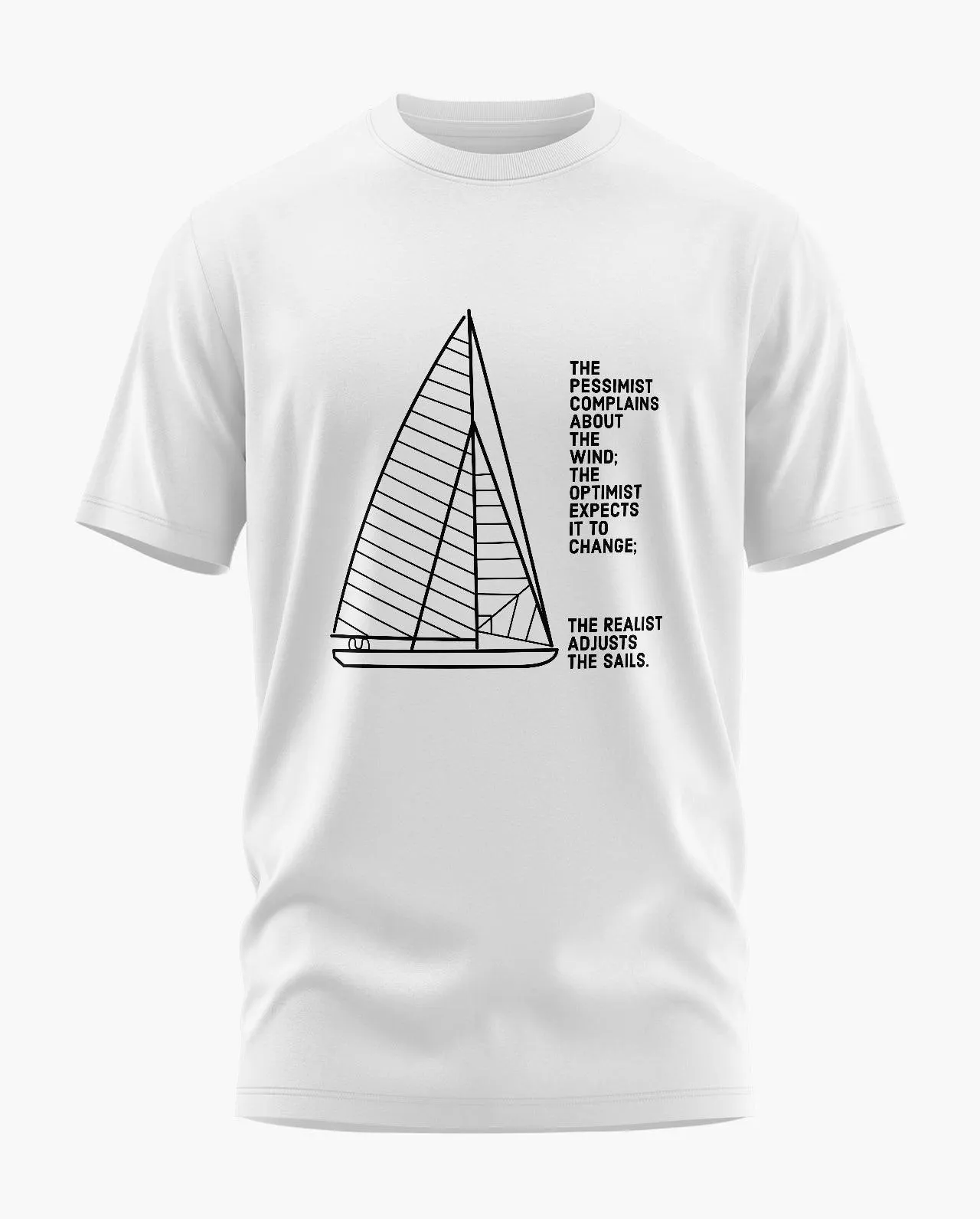 Sailboat Quote Signature LuxeSoft Cotton T-Shirt