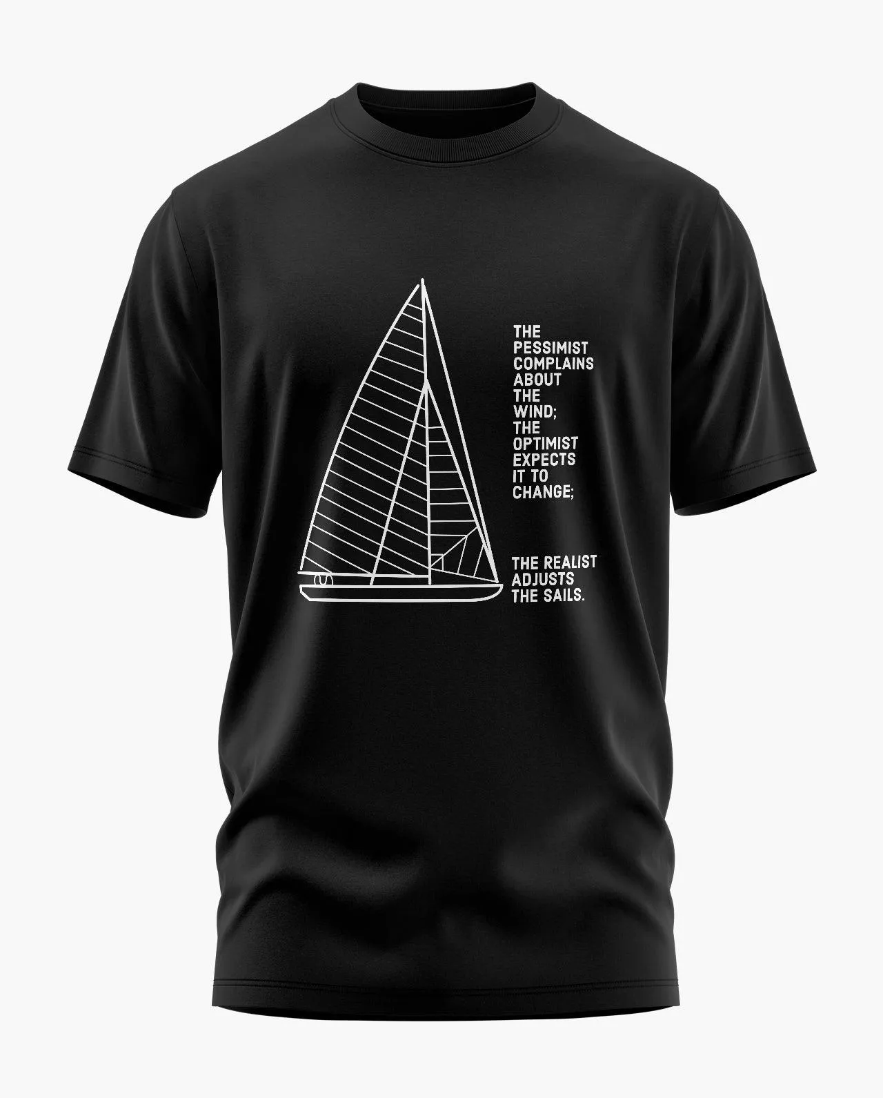 Sailboat Quote Signature LuxeSoft Cotton T-Shirt