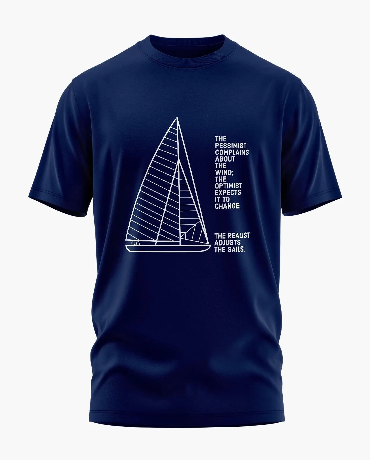 Sailboat Quote Signature LuxeSoft Cotton T-Shirt