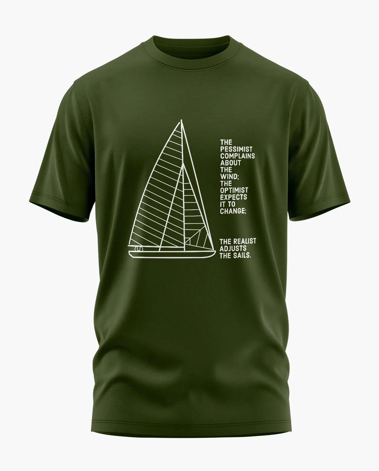 Sailboat Quote Signature LuxeSoft Cotton T-Shirt