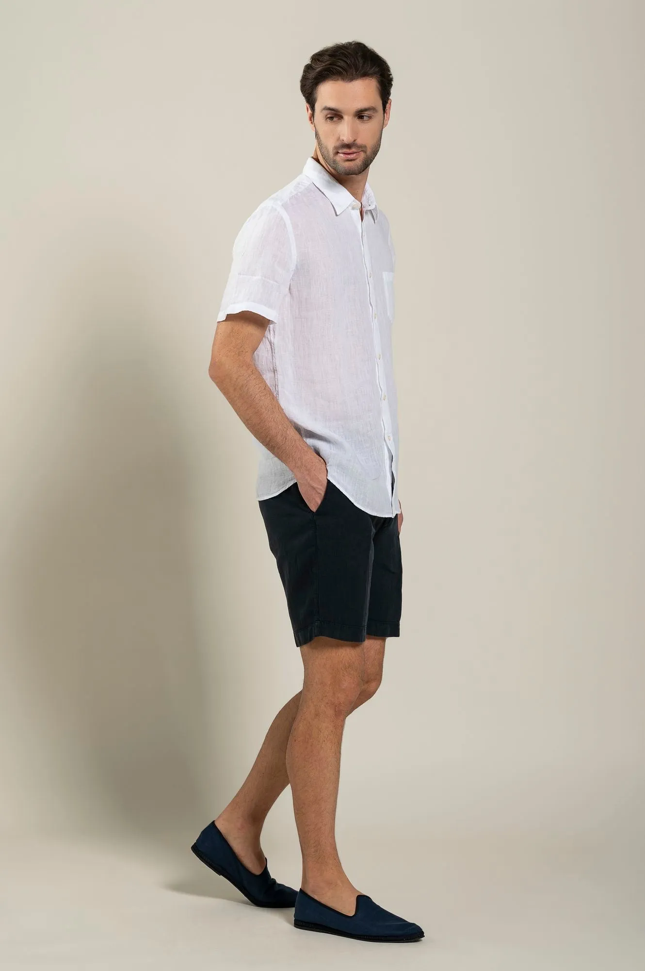 Short Sleeve Regular Fit Man Shirt With Pocket