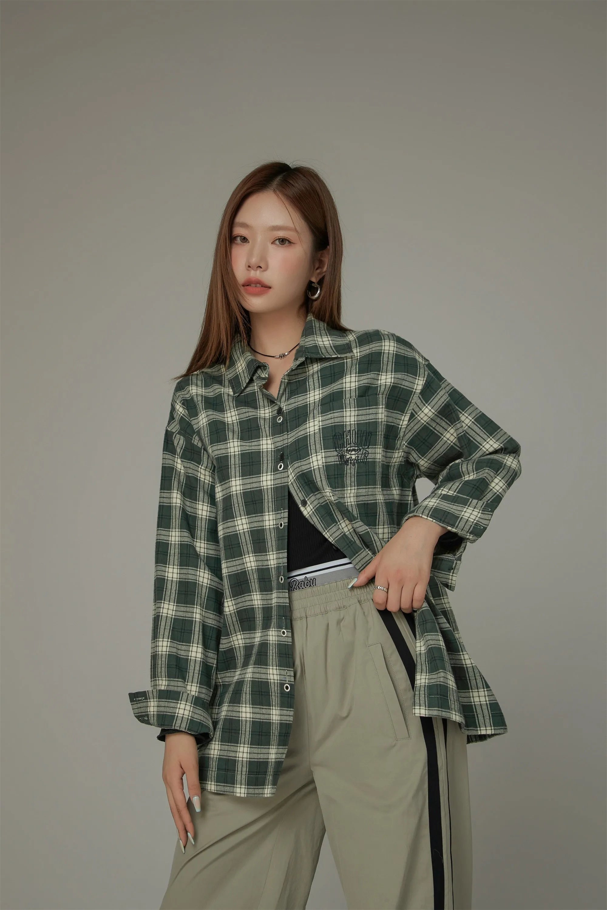 Simple Checked Loose Fit Shirt