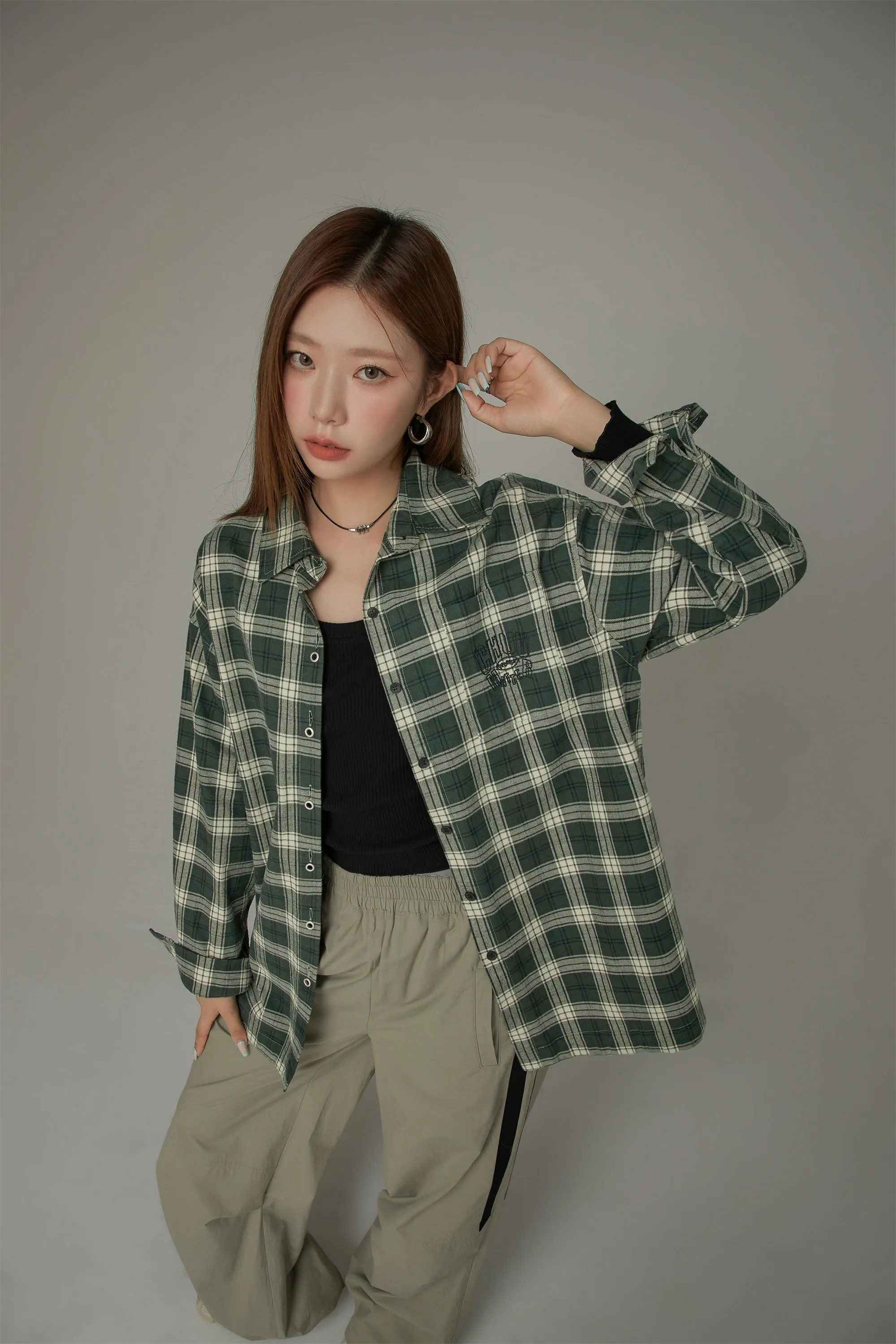 Simple Checked Loose Fit Shirt