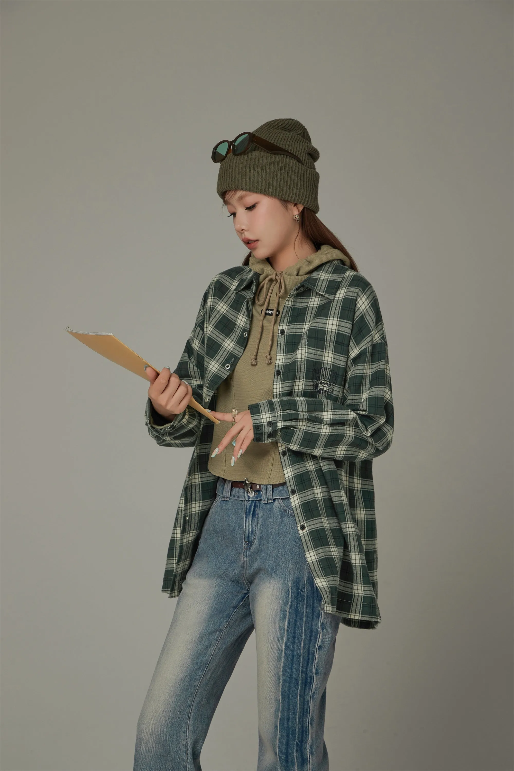 Simple Checked Loose Fit Shirt