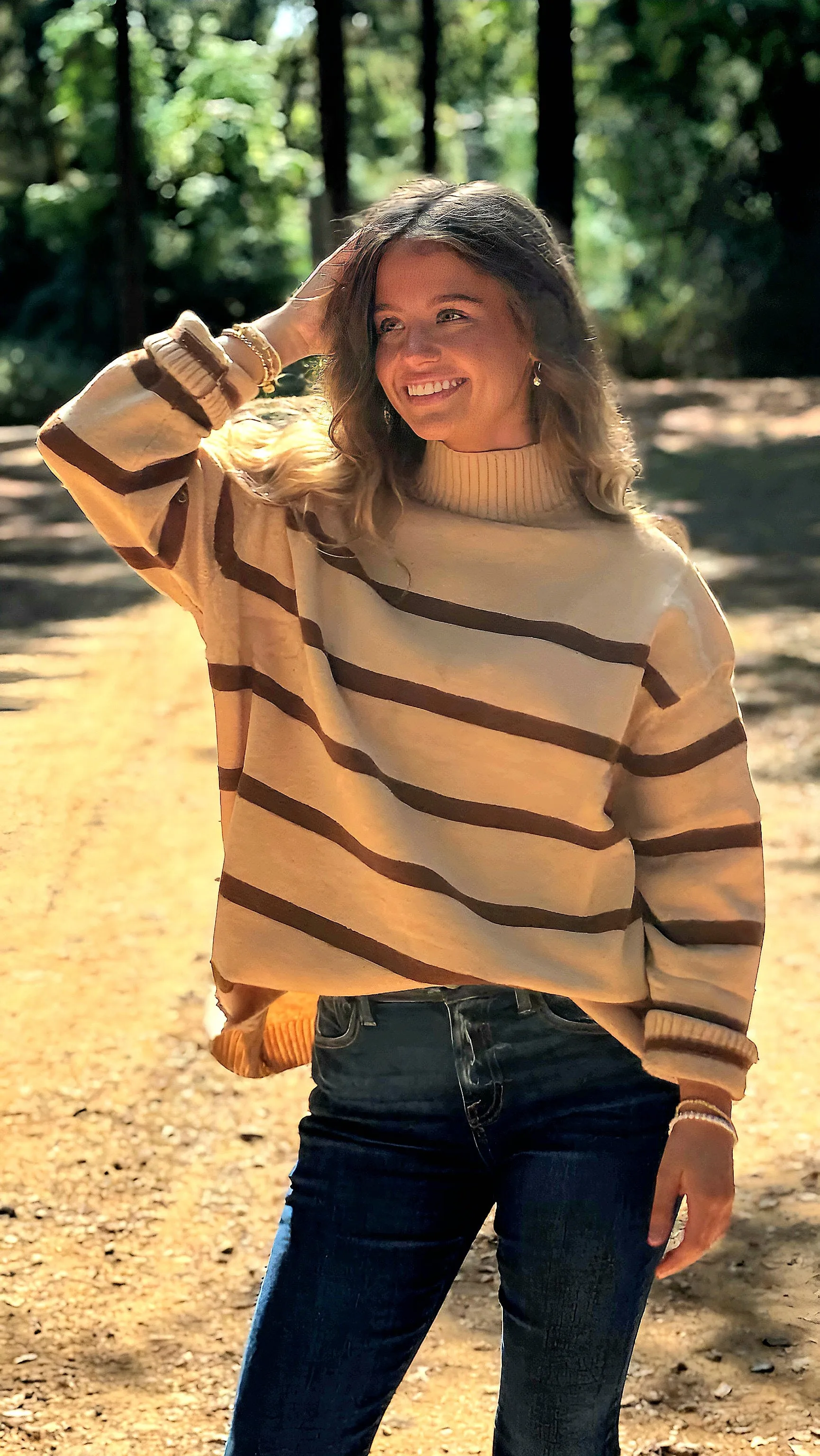 Striped Oversize Sweater in 3 Colors