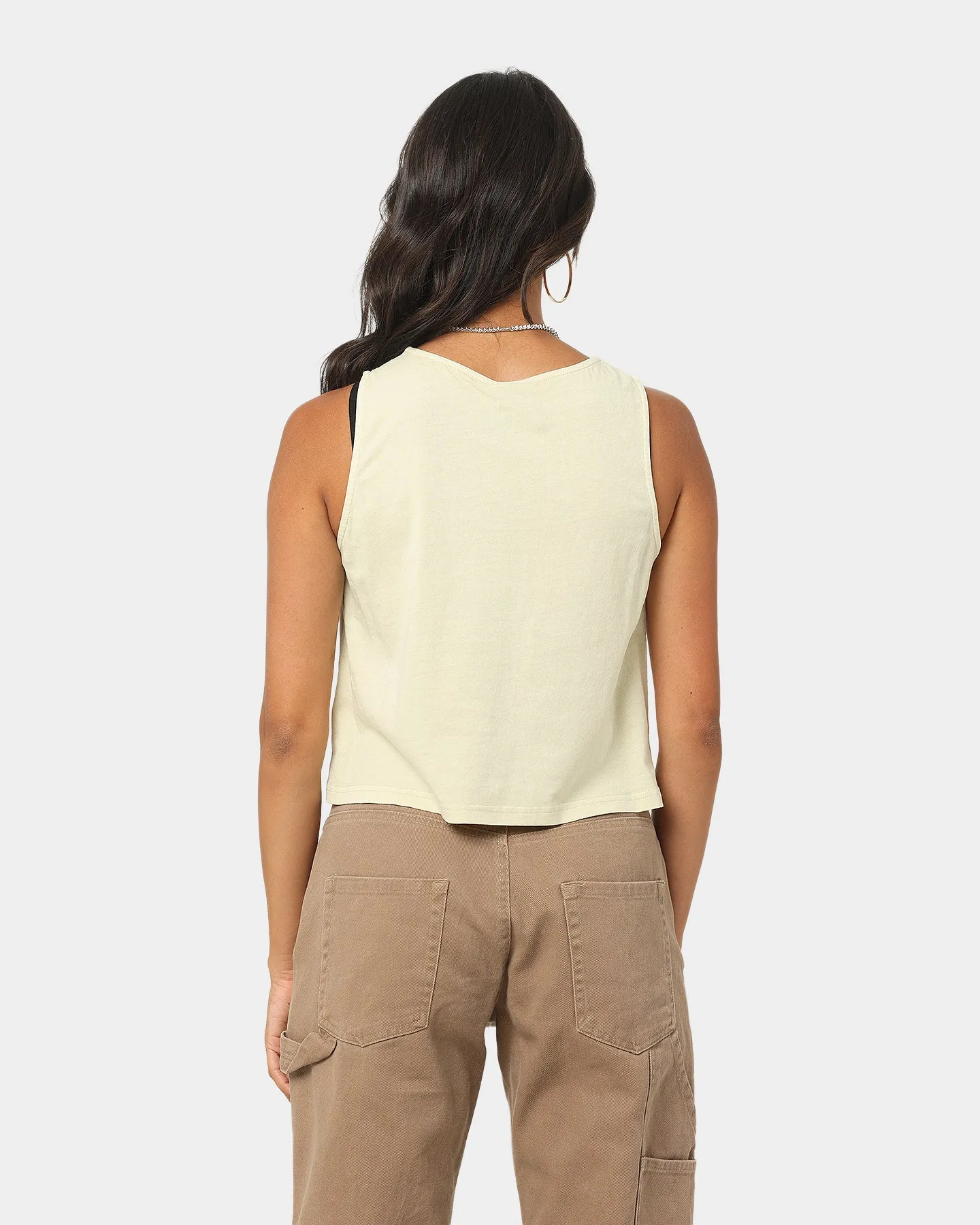 Stussy Women's Collegiate Relaxed Tank Top Cream