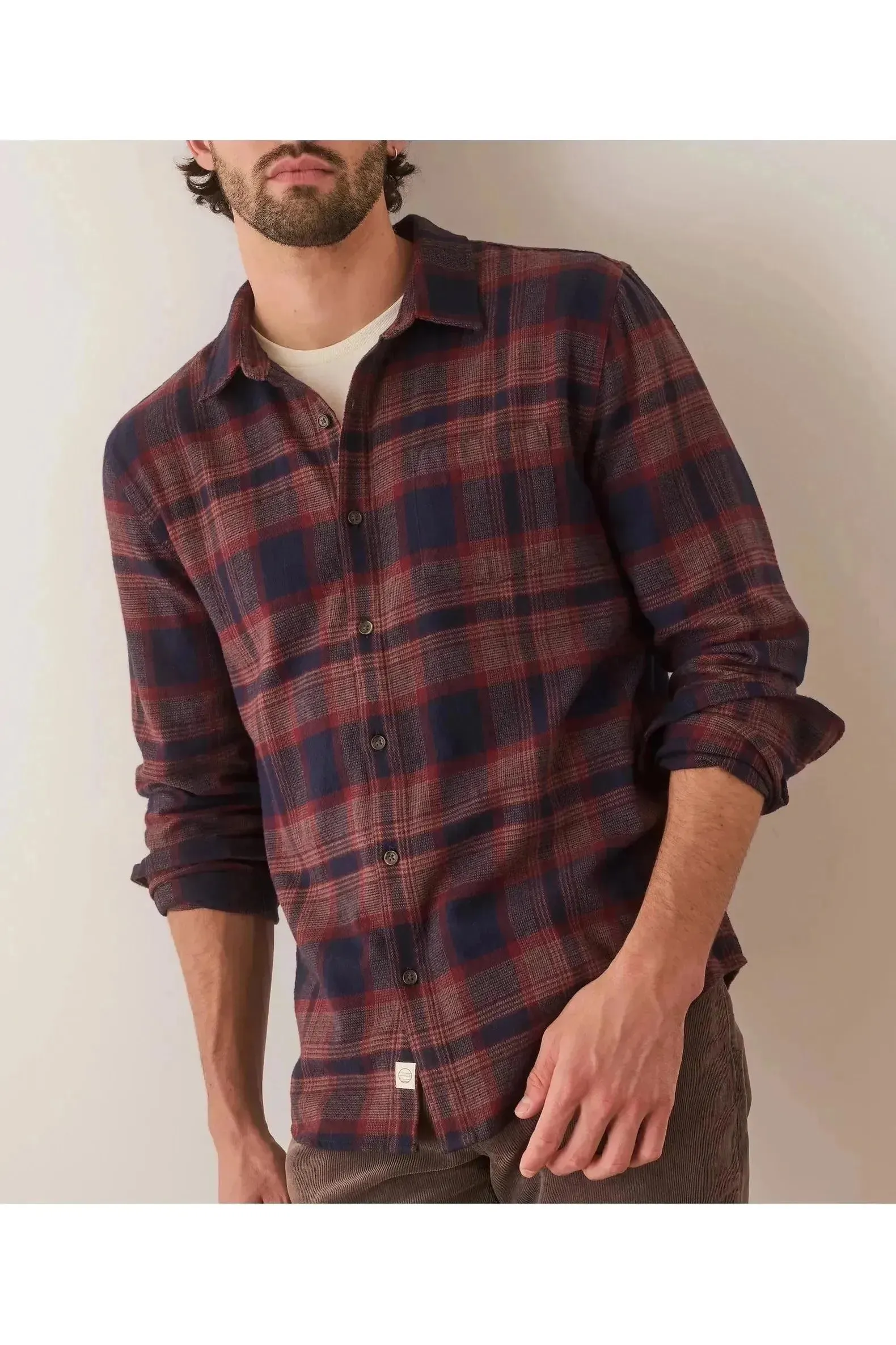 Tahoe Flannel Shirt - Navy Warm Plaid