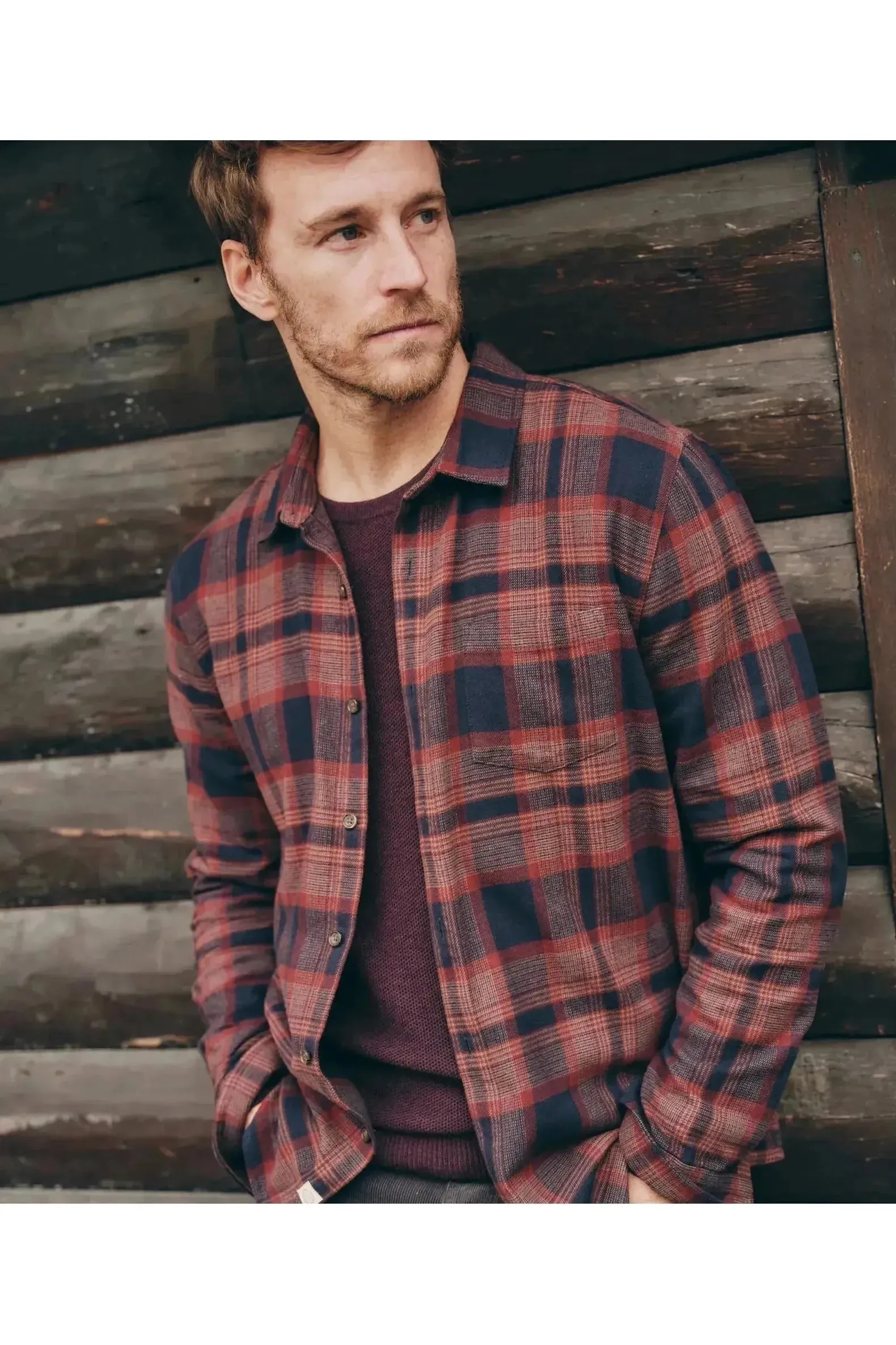 Tahoe Flannel Shirt - Navy Warm Plaid