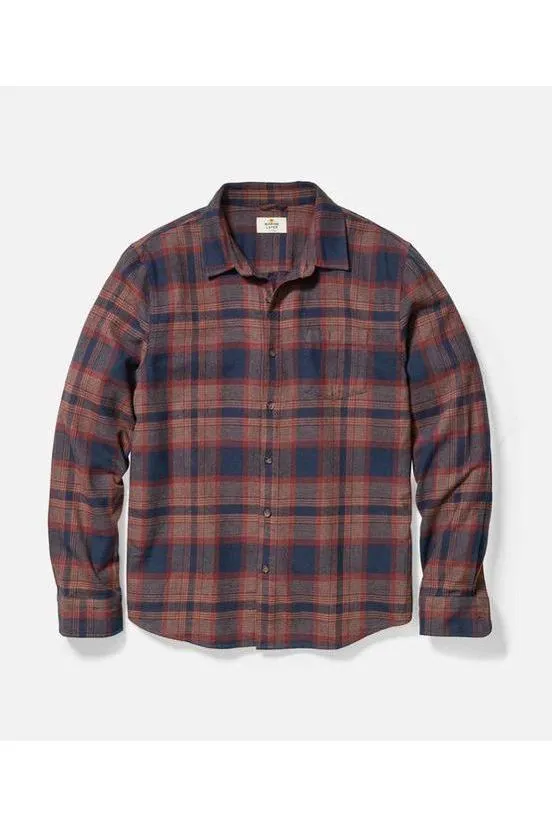 Tahoe Flannel Shirt - Navy Warm Plaid