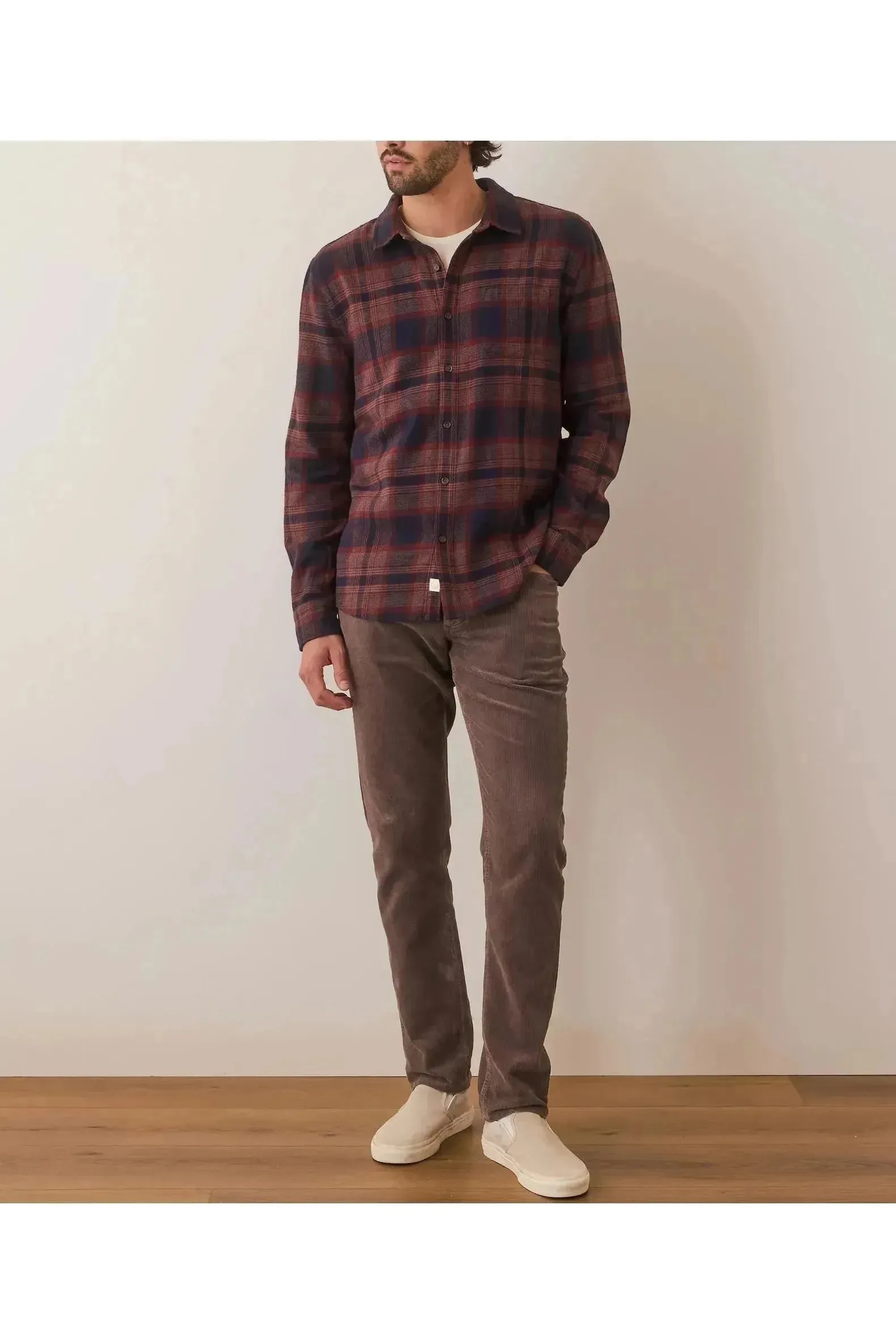 Tahoe Flannel Shirt - Navy Warm Plaid