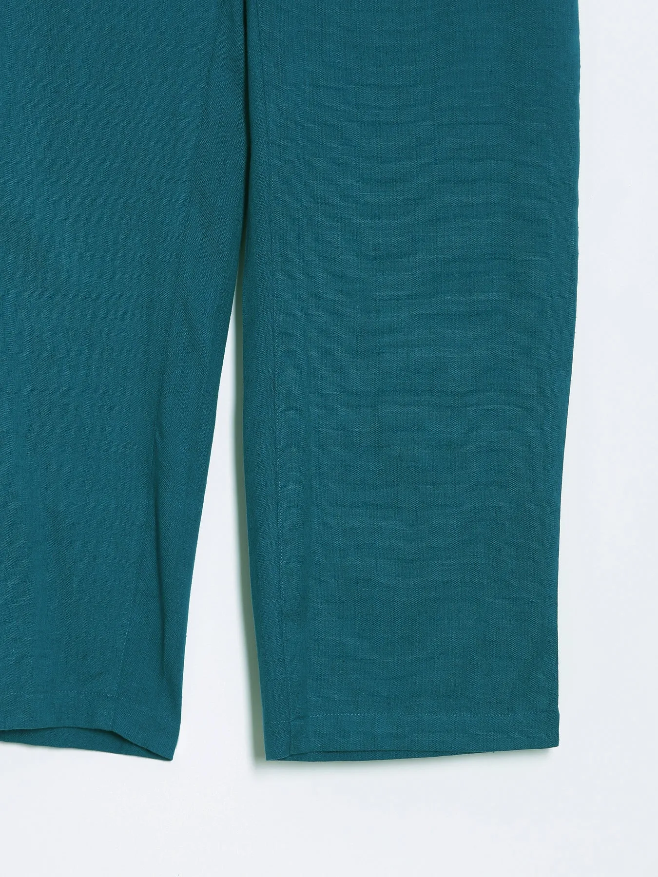 Turquoise Airy Linen Pants