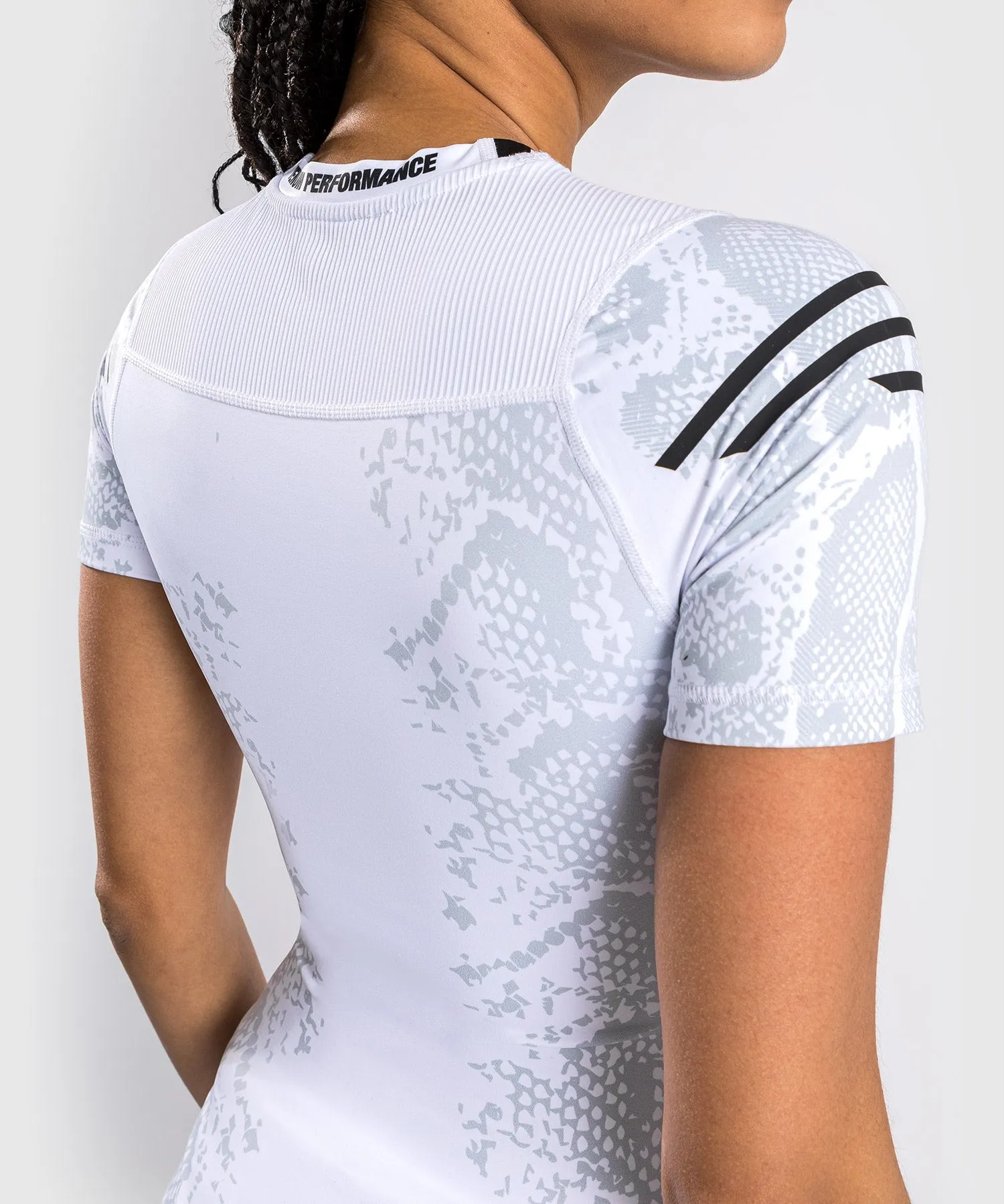 UFC Adrenaline by Venum Authentic Fight Night Women’s Performance Short-sleeve Rashguard - White