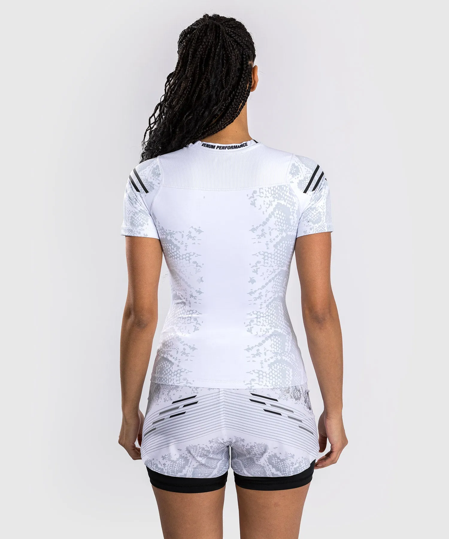 UFC Adrenaline by Venum Authentic Fight Night Women’s Performance Short-sleeve Rashguard - White