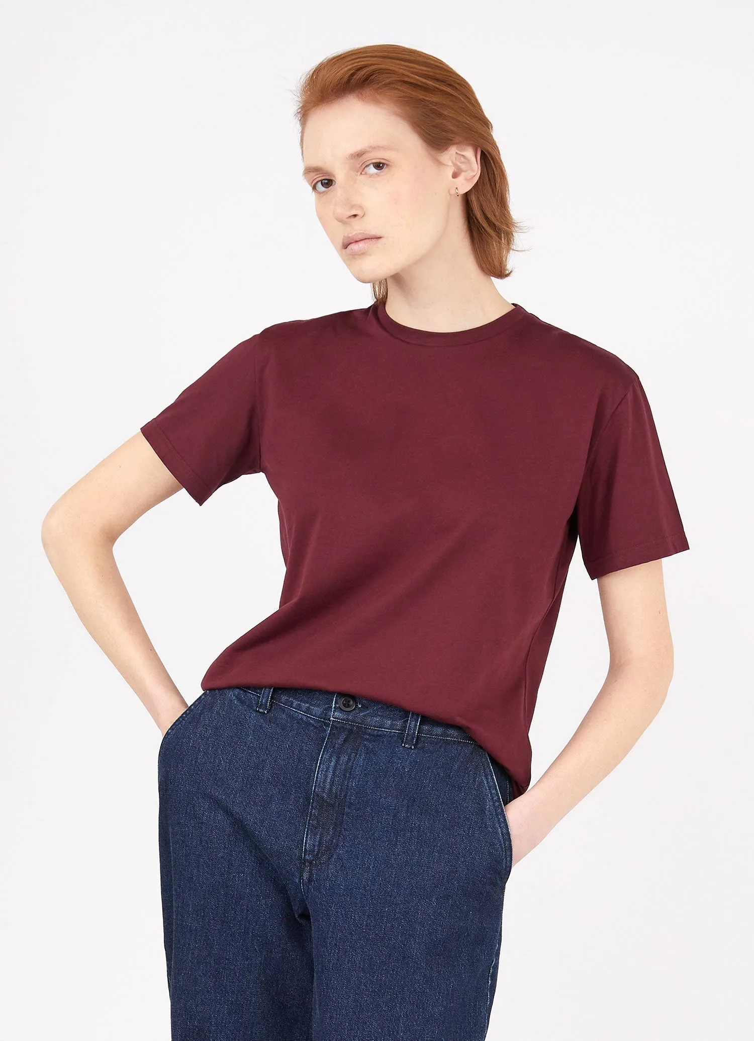 Women's Boy Fit T-shirt in Port