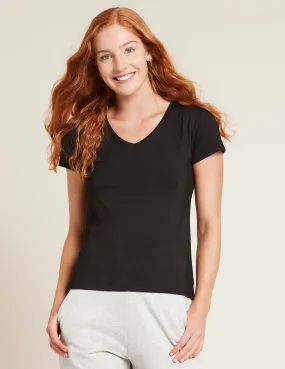 Women's V-Neck T-Shirt - Black